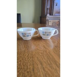 Vintage Canonsburg Temporama Coffee Tea Cups Set Of 2 MCM Atomic